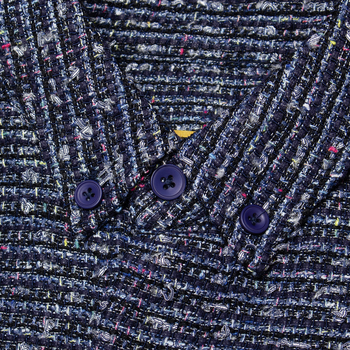 Carpet Company - C-Star Basket Weave Button Up
Color : Blue