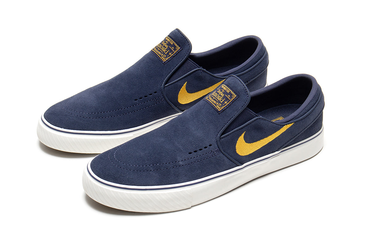 Nike SB | Janoski+ Slip
Style # FN5893-401
Color : Thunder Blue / Sundial