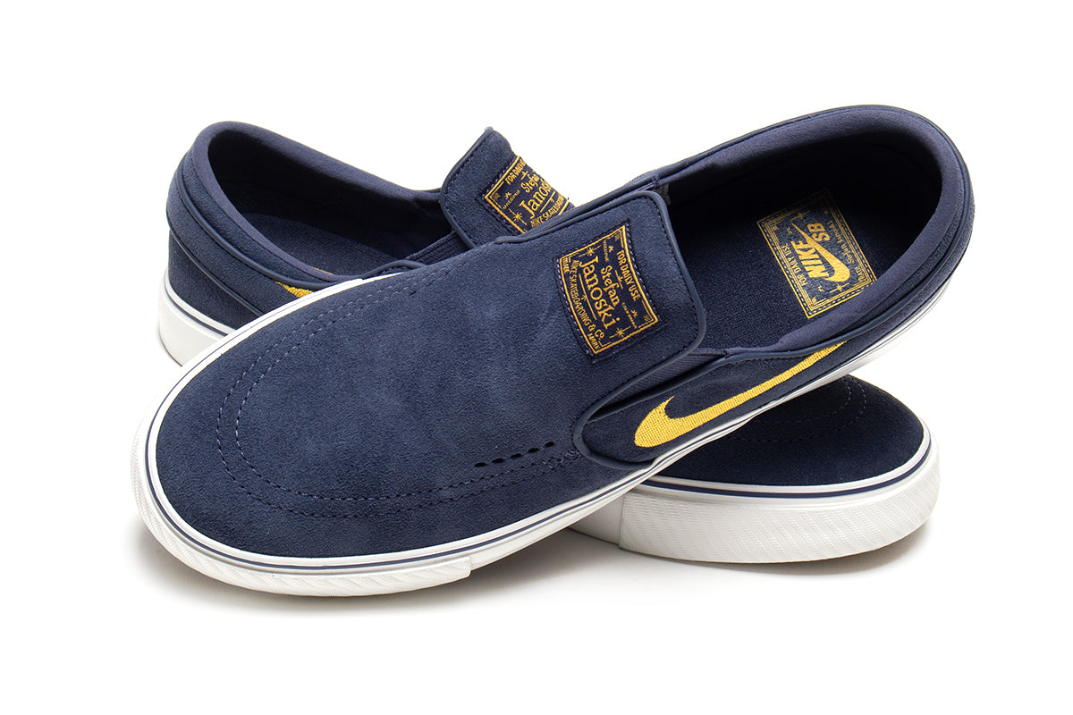 Nike SB | Janoski+ Slip
Style # FN5893-401
Color : Thunder Blue / Sundial