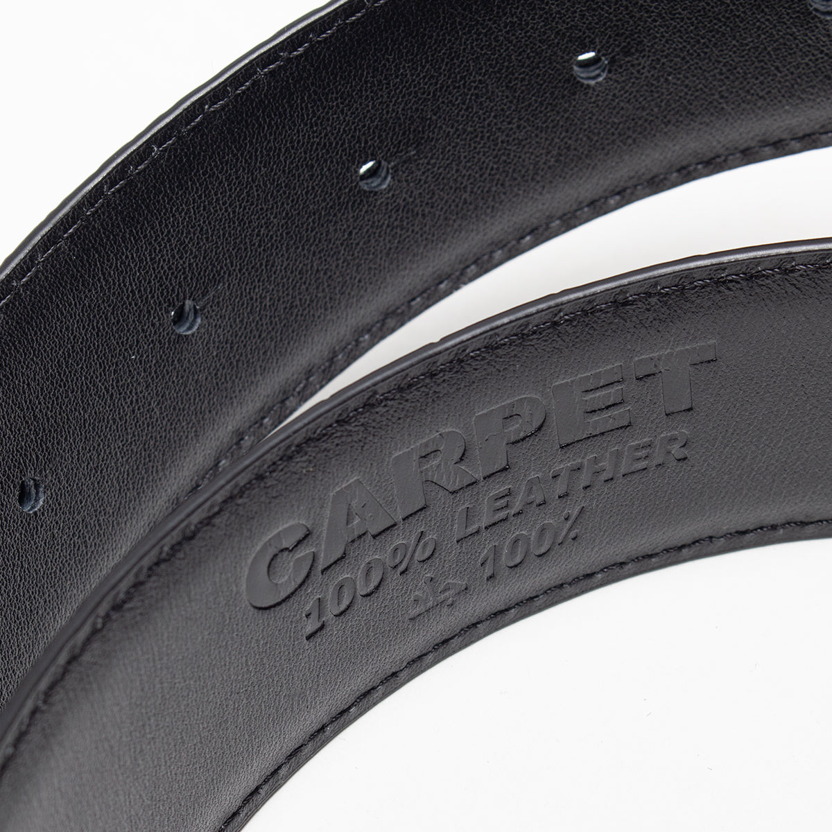 Carpet Company - Crocskin Leather Belt
Color : Black