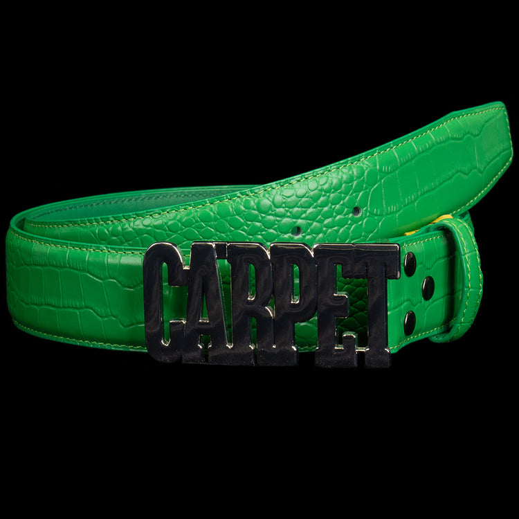 Carpet Company - Crocskin Leather Belt
Color : Green