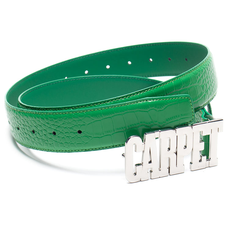 Carpet Company - Crocskin Leather Belt
Color : Green