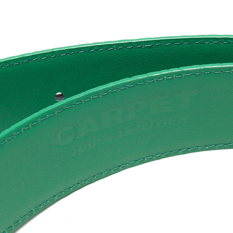 Carpet Company - Crocskin Leather Belt
Color : Green