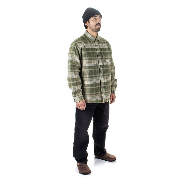 Stussy | Heavy Washed Plaid Shirt
Color : Green