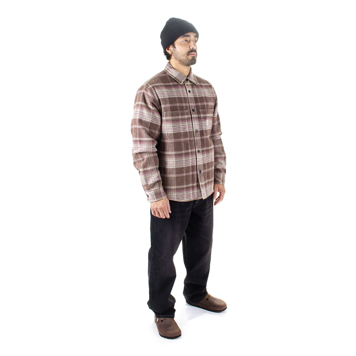 Stussy | Heavy Washed Plaid Shirt
Color : Brown