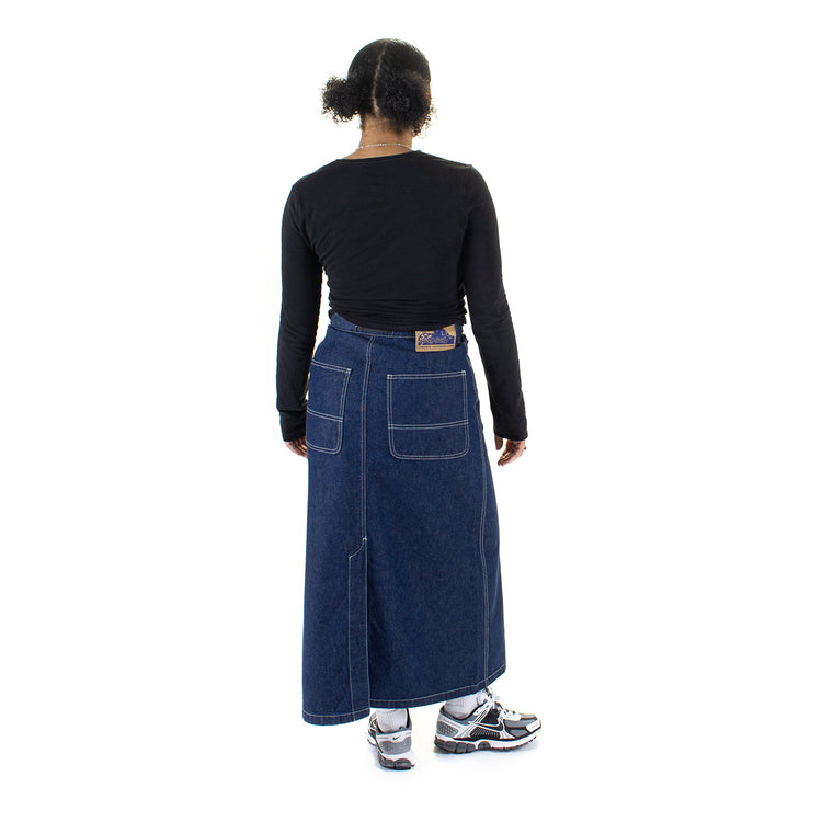 Gramicci - Women's Sutter Denim Skirt
Style # G5FW-SK028

Color : Rinsed Indigo