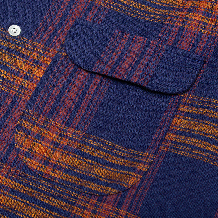 Pilgrim - Vincent Melange Ombre Shirt
Style # 3611-0590
Color : Red