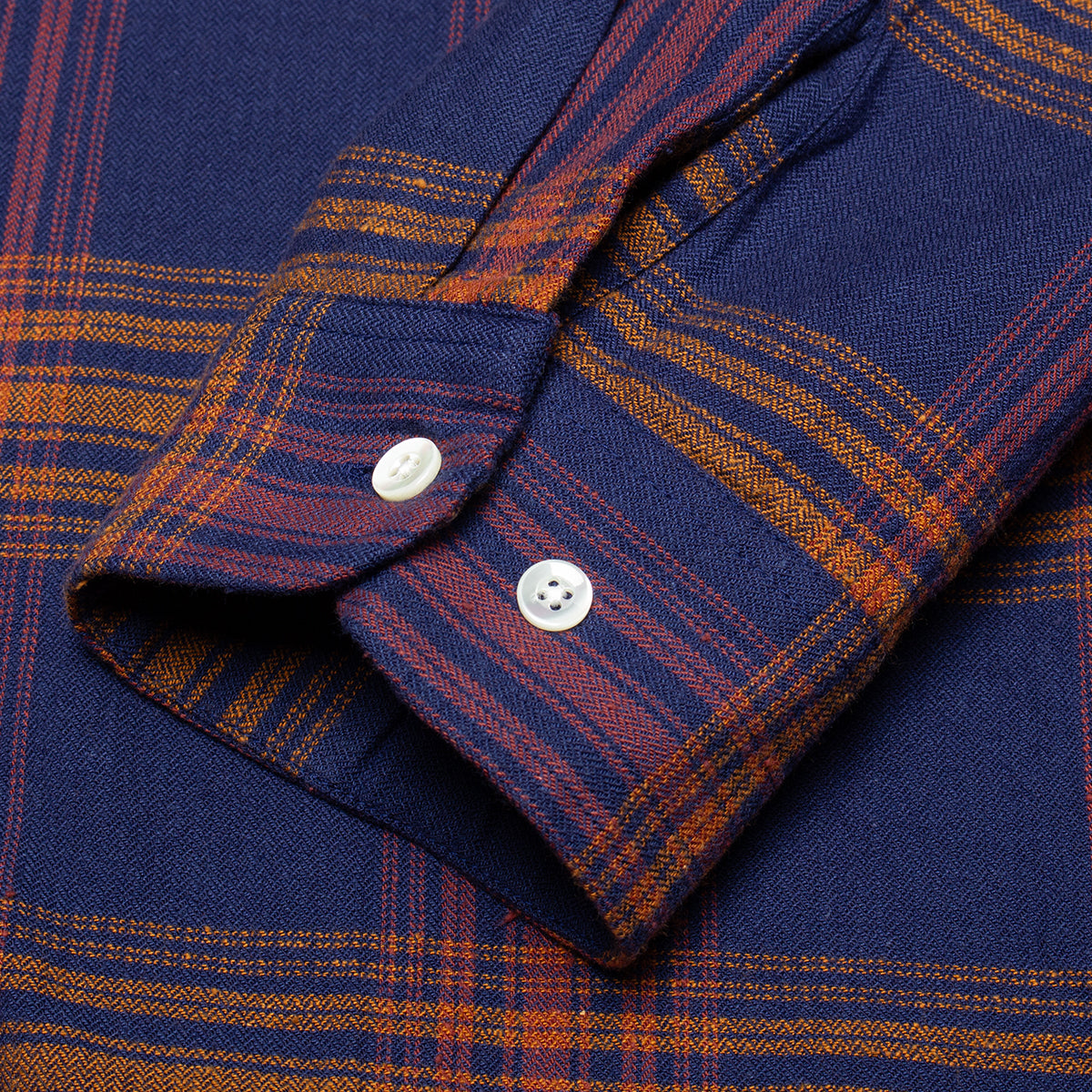 Pilgrim - Vincent Melange Ombre Shirt
Style # 3611-0590
Color : Red