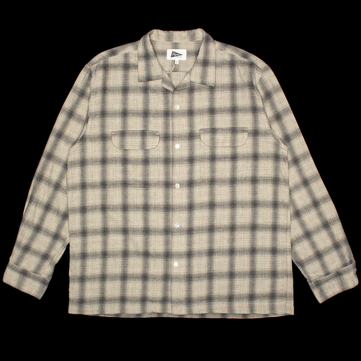 Pilgrim - Vincent Melange Ombre Shirt
Style # 3611-0586
Color : Grey