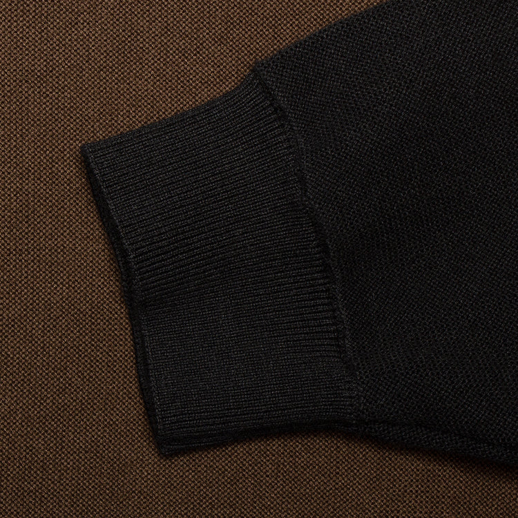 Grand Collection | Knit Button-Up Sweater Color : Black / Brown