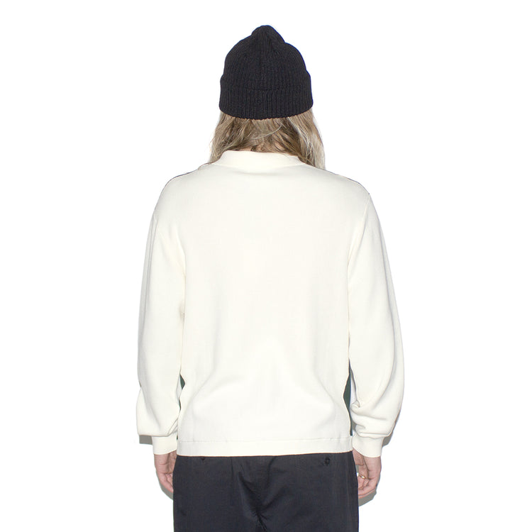 Grand Collection | Knit Button-Up Sweater Color : Cream / Forest
