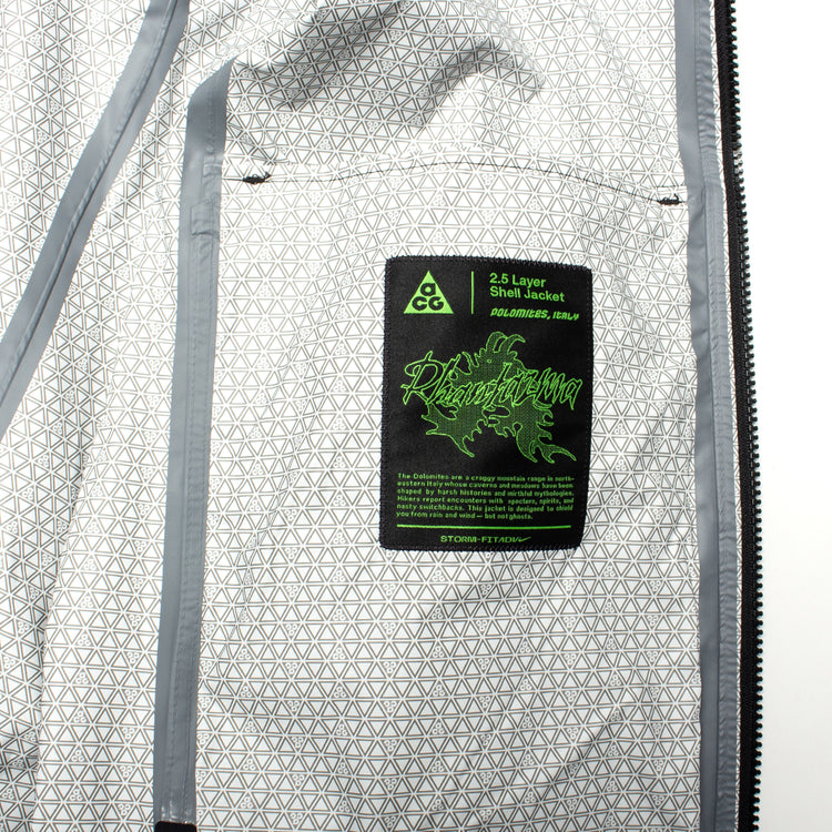 Nike - ACG Phantazma Storm-FIT ADV Jacket
Style # IF1143-010
Color : Black / Black / Summit White