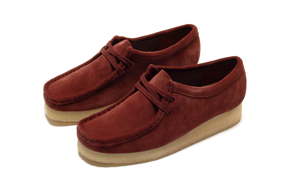 Clarks wallabee burgundy suede online