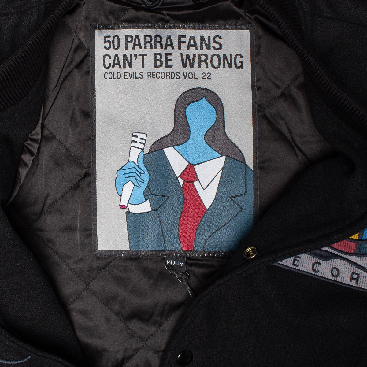 by Parra - All The Best Varsity Jacket
Style # 56355
Color : Black