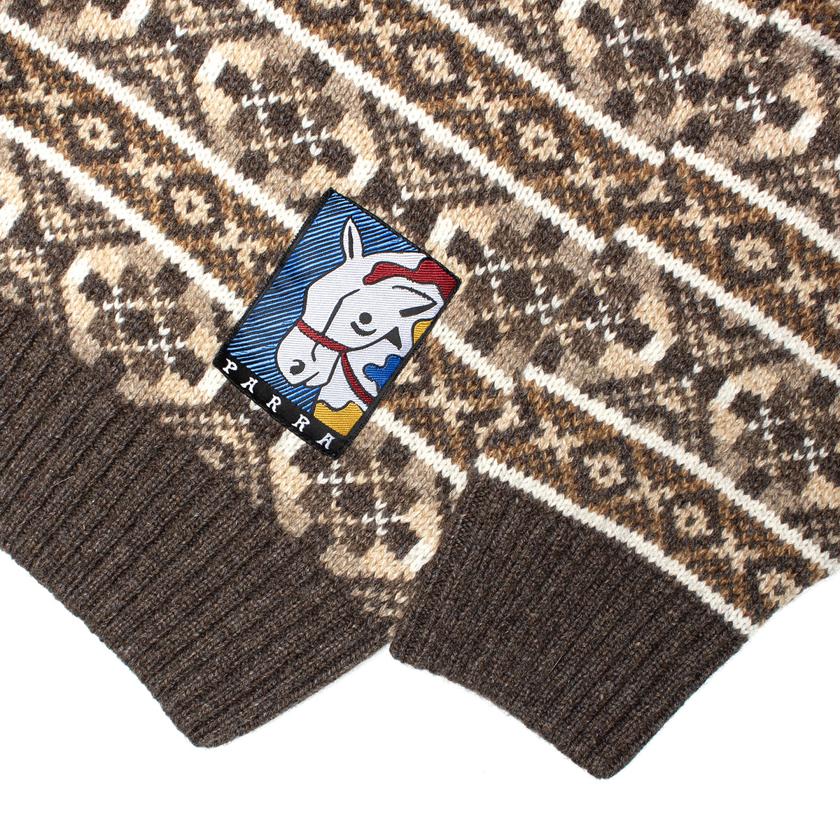 by Parra - Cactus Bull Knitted Pullover
Style # 56340
Color : Brown