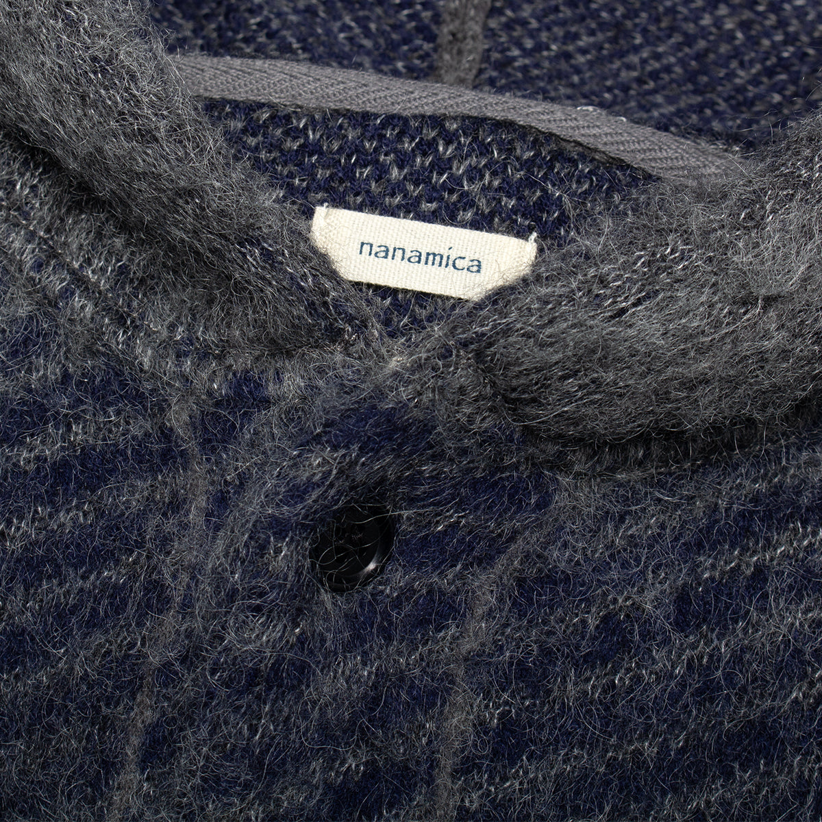 Nanamica - Mohair Hooded Shirt Jacket
Style # S25FA029U
Color : Blue