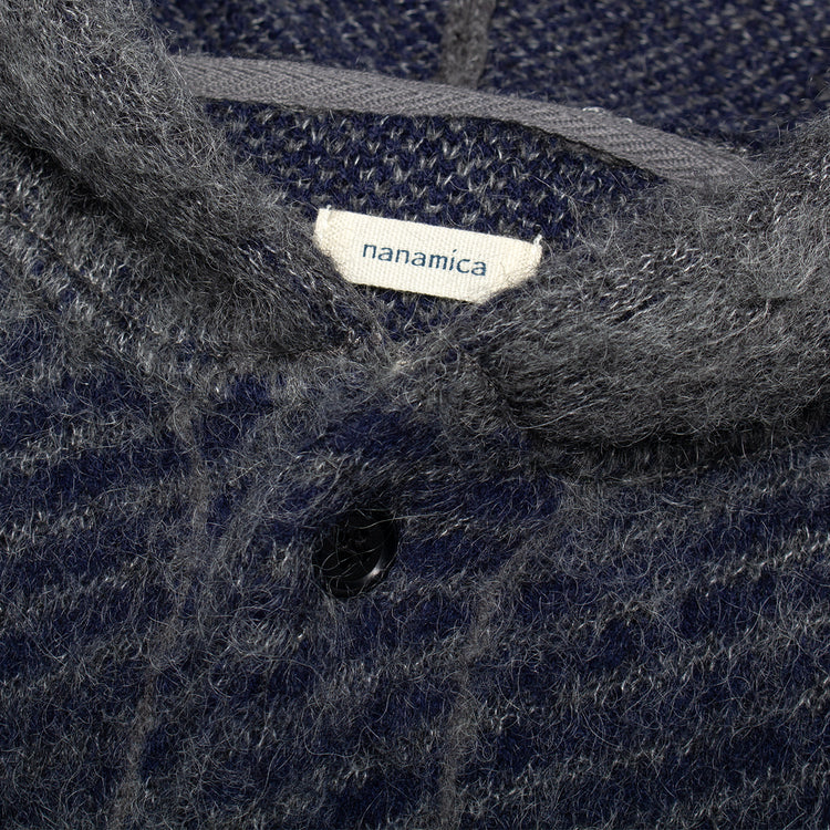 Nanamica - Mohair Hooded Shirt Jacket
Style # S25FA029U
Color : Blue