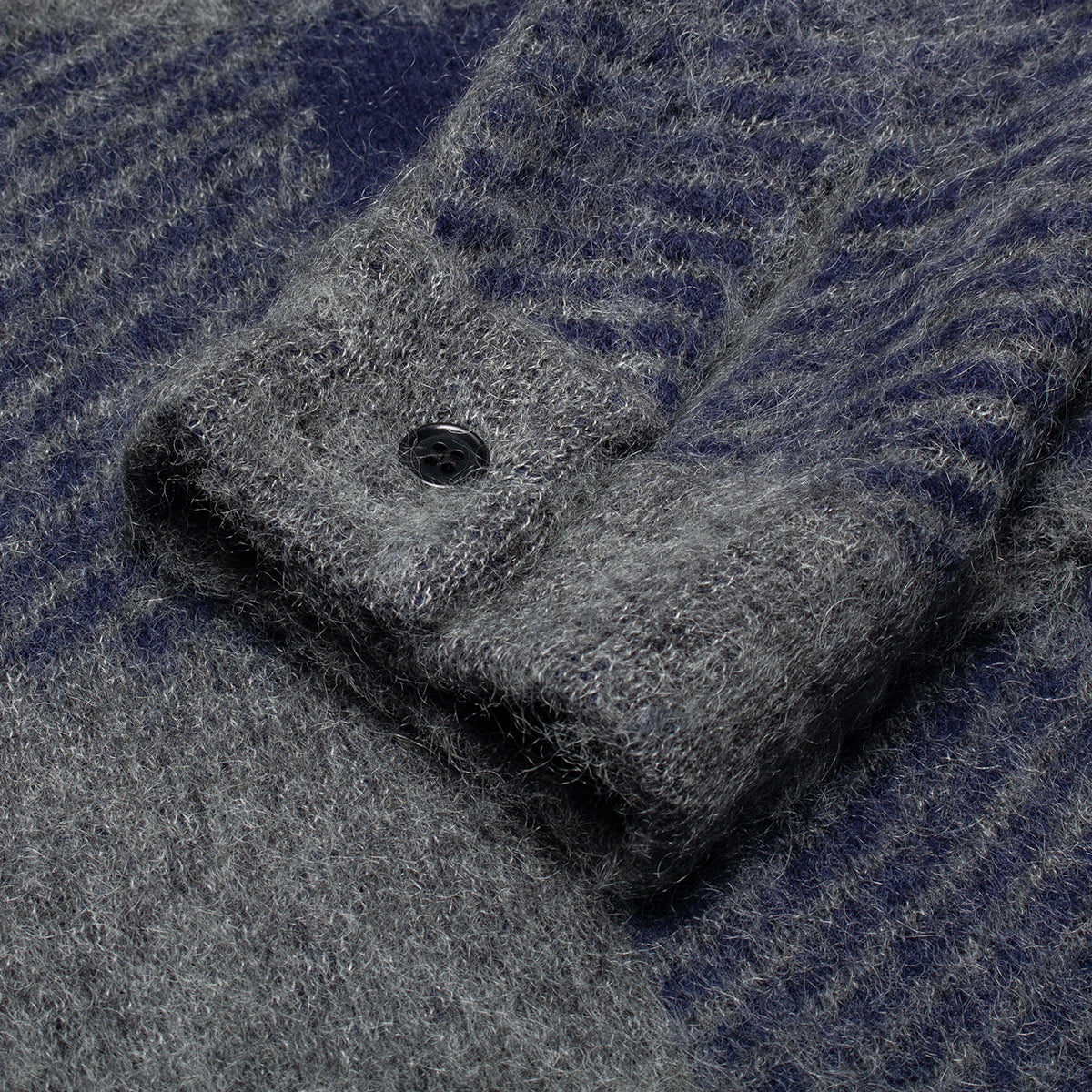 Nanamica - Mohair Hooded Shirt Jacket
Style # S25FA029U
Color : Blue