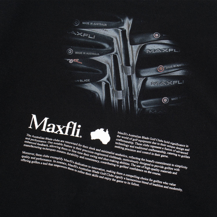 Metalwood | Metalwood x Maxfli Aussie Blades Crewneck Sweatshirt
Color : Black