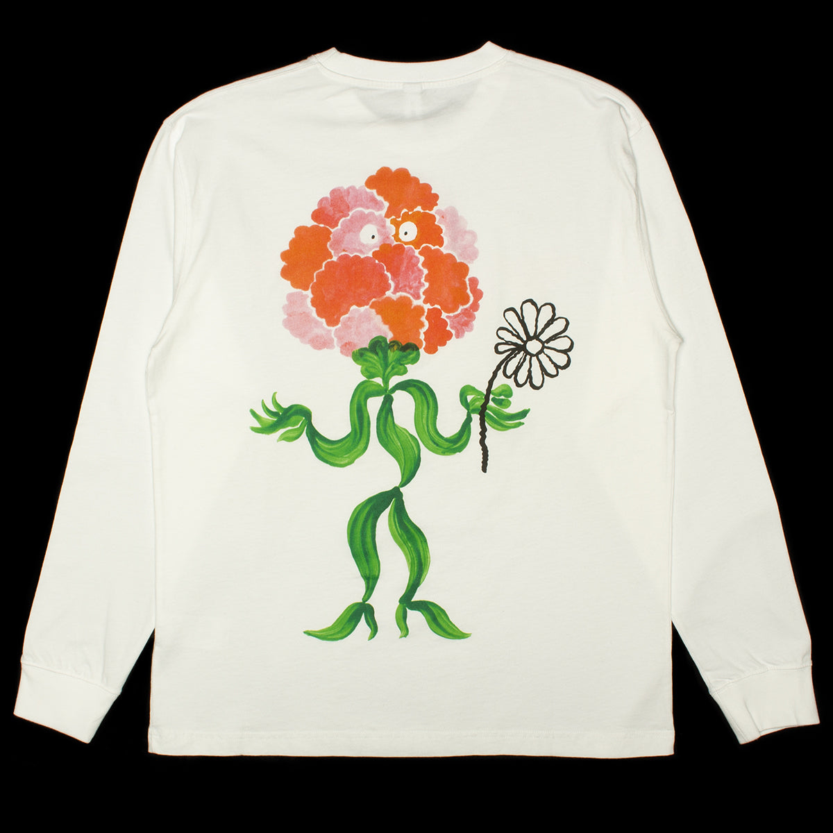 Reception | B-Flower L/S T-Shirt
Color : White