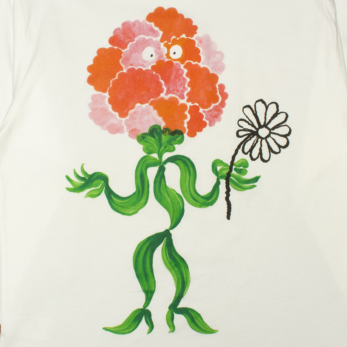 Reception | B-Flower L/S T-Shirt
Color : White