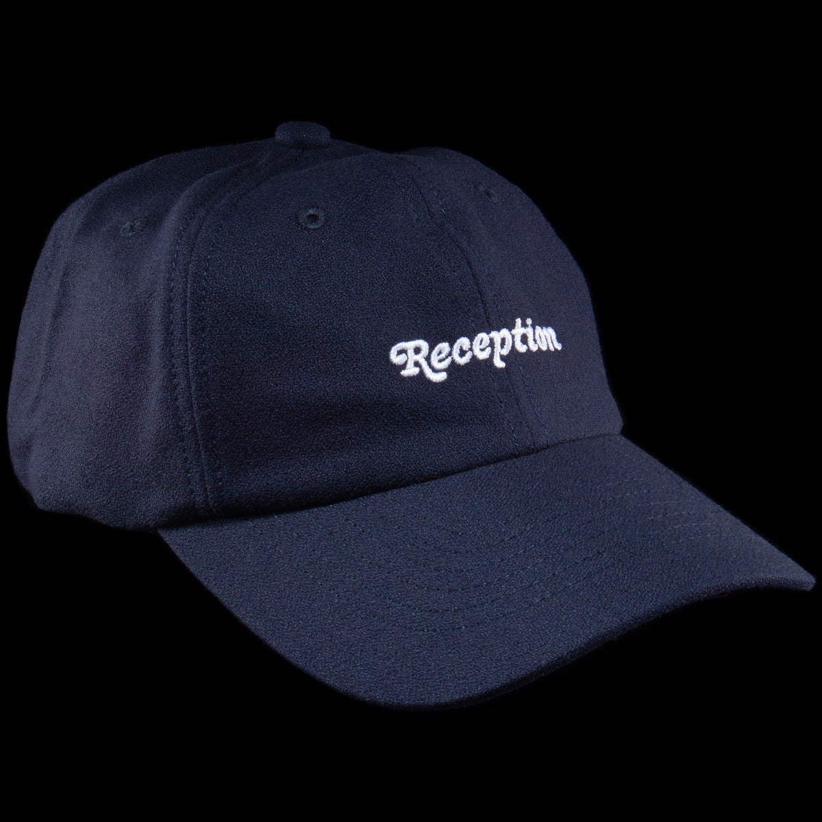 Reception | Classic Logo Crepe 6-Panel Hat
Color : Dark Navy