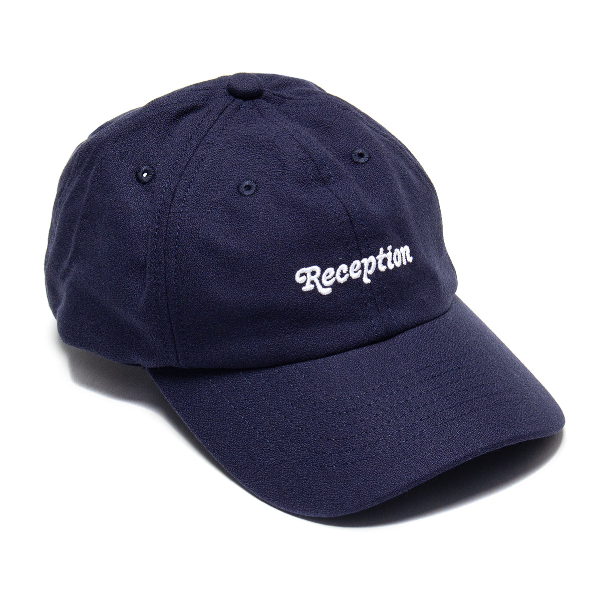 Reception | Classic Logo Crepe 6-Panel Hat
Color : Dark Navy