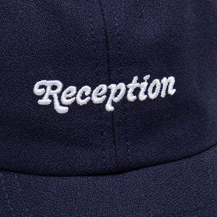 Reception | Classic Logo Crepe 6-Panel Hat
Color : Dark Navy