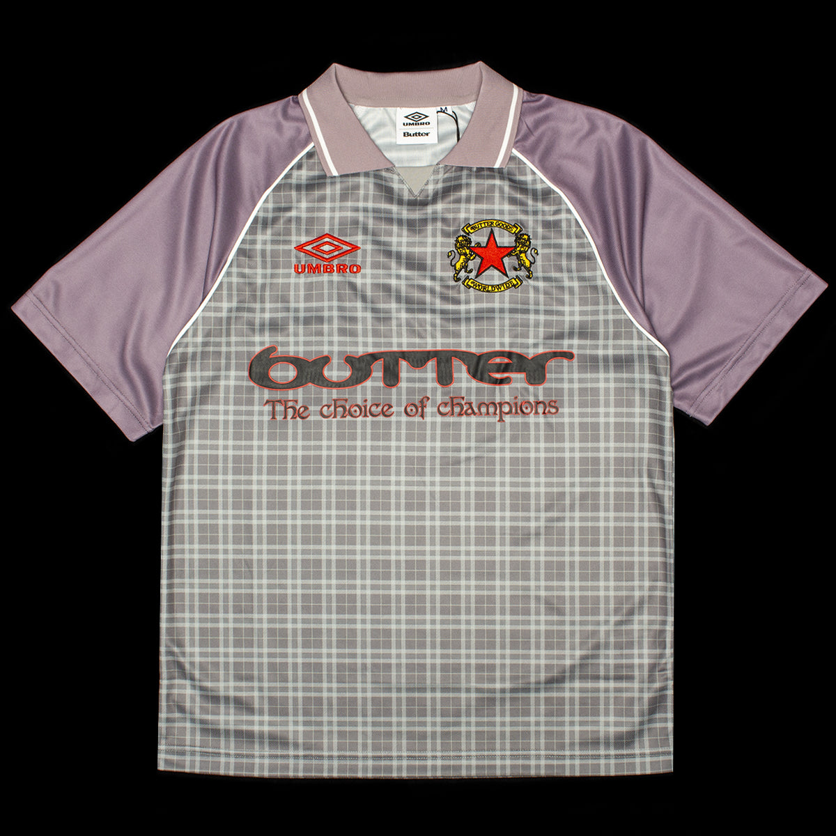 Butter Goods - Plaid Jersey x Umbro
Color : Berry / Stone