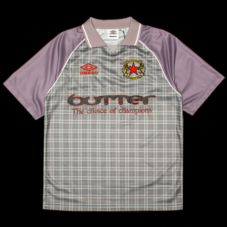 Butter Goods - Plaid Jersey x Umbro
Color : Berry / Stone