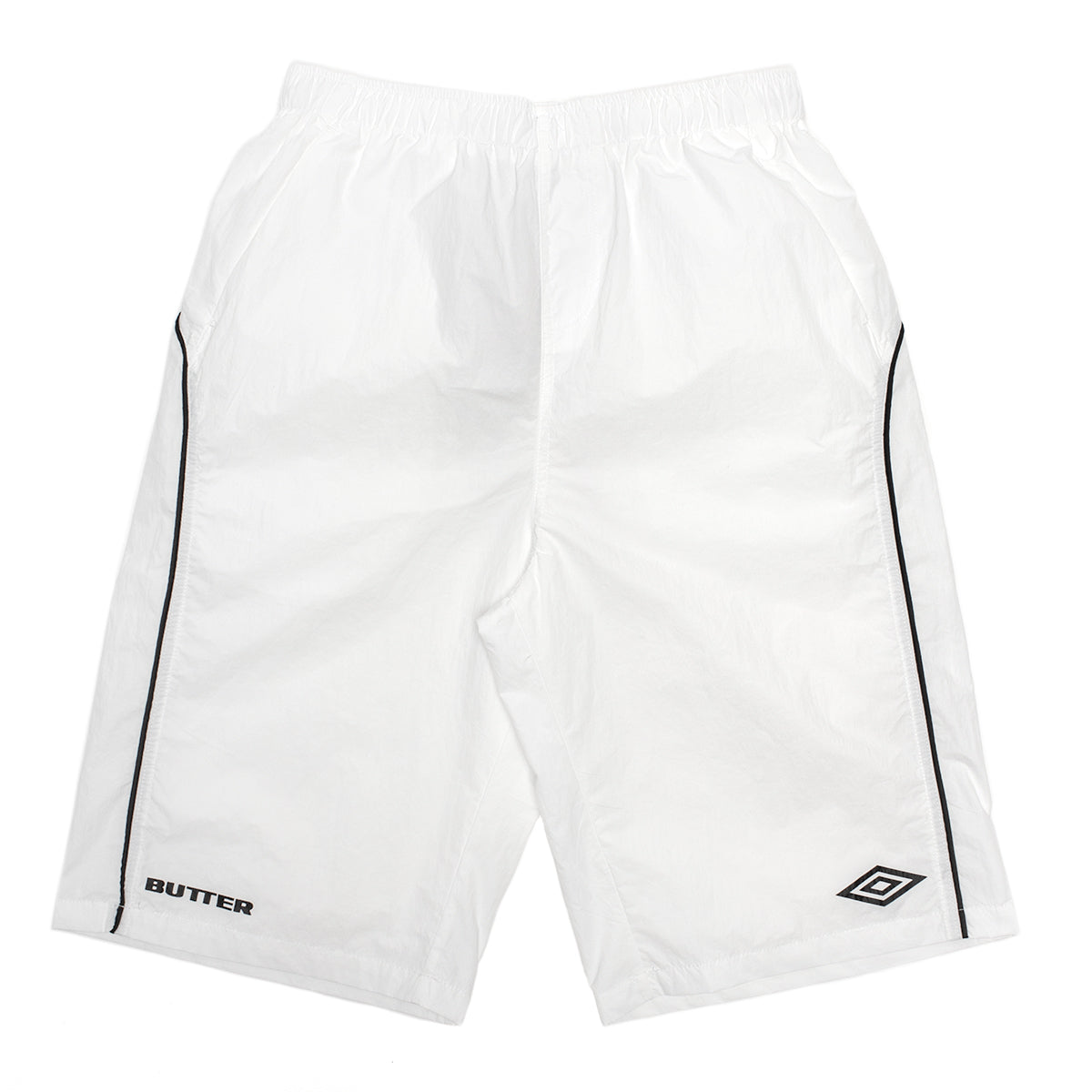 Butter Goods - Long Track Shorts x Umbro
Color : White