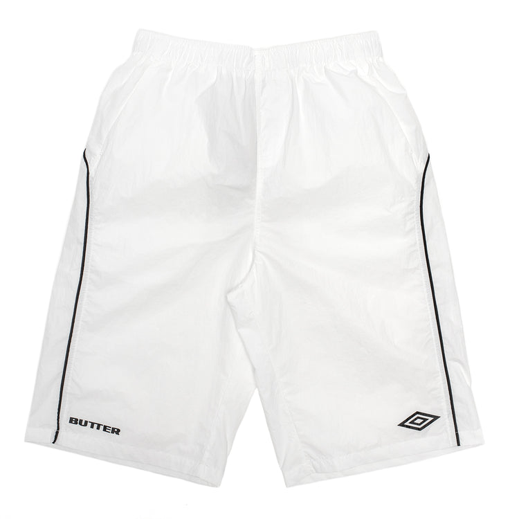 Butter Goods - Long Track Shorts x Umbro
Color : White