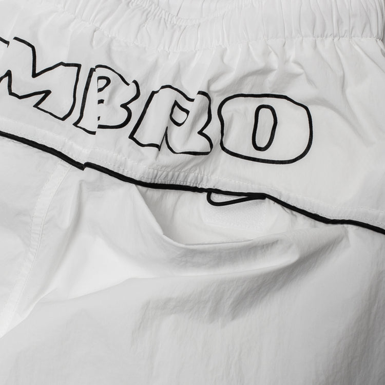 Butter Goods - Long Track Shorts x Umbro
Color : White