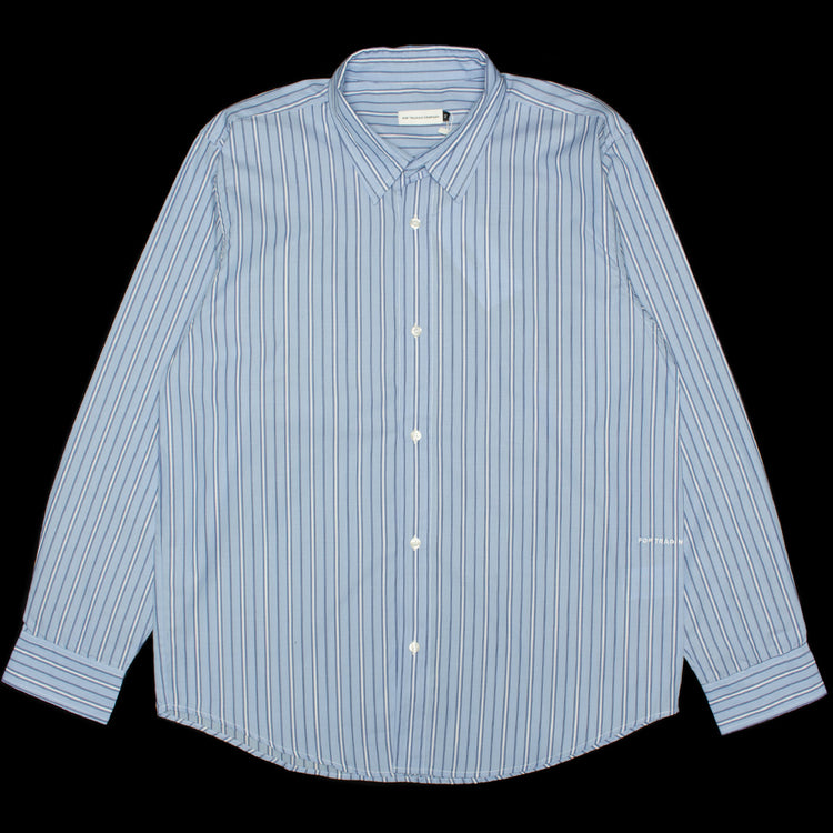 Pop Trading Company | Striped Logo Shirt
Color : Blue