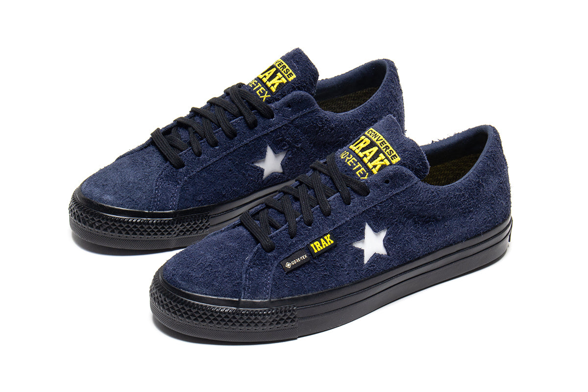 Converse | One Star Pro Ox GTX x IRAK&nbsp;
Style # A13646C
Color : Navy / Black