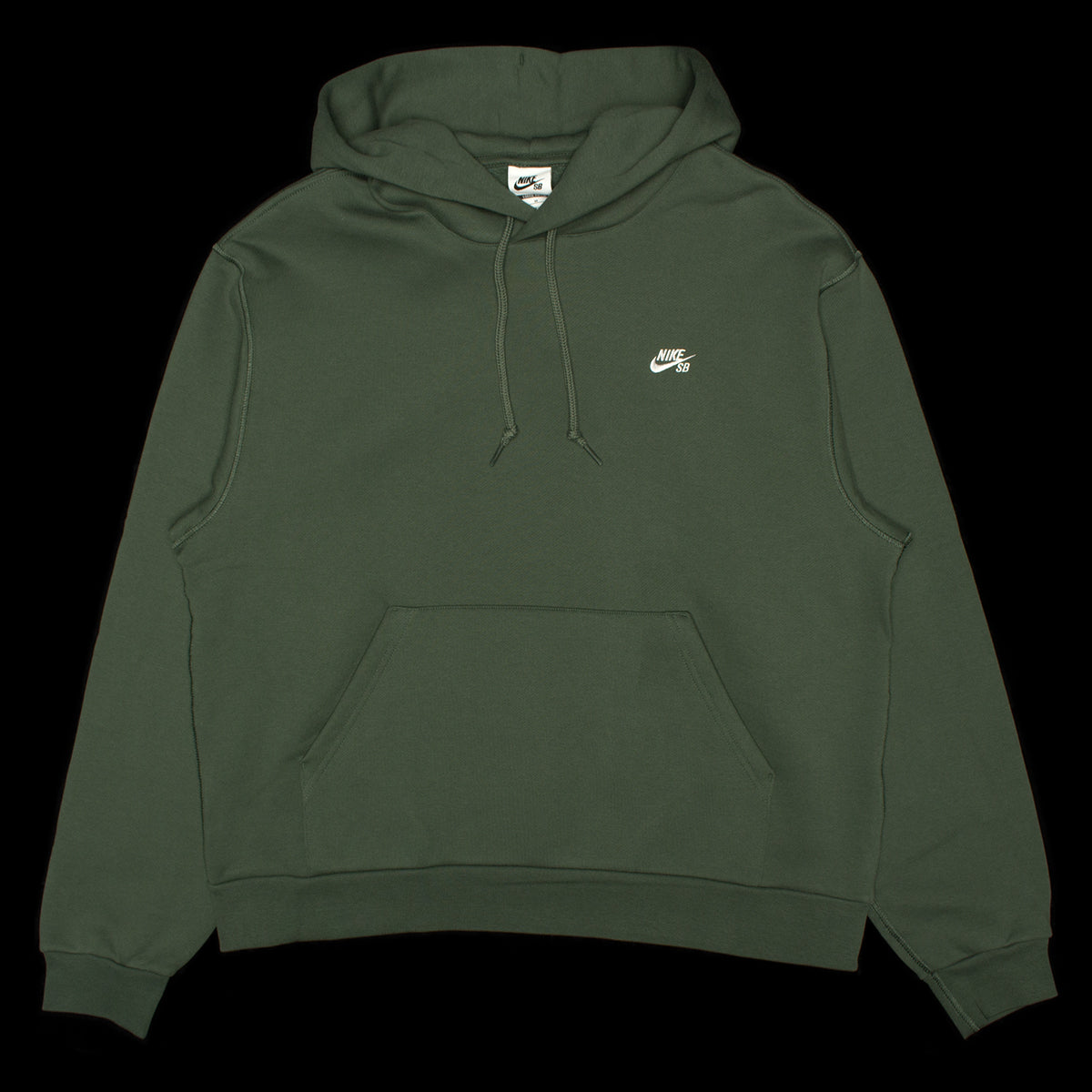 Nike SB | Essentials Logo Hooded Sweatshirt
Style # FV7351-338
Color : Vintage Green / White