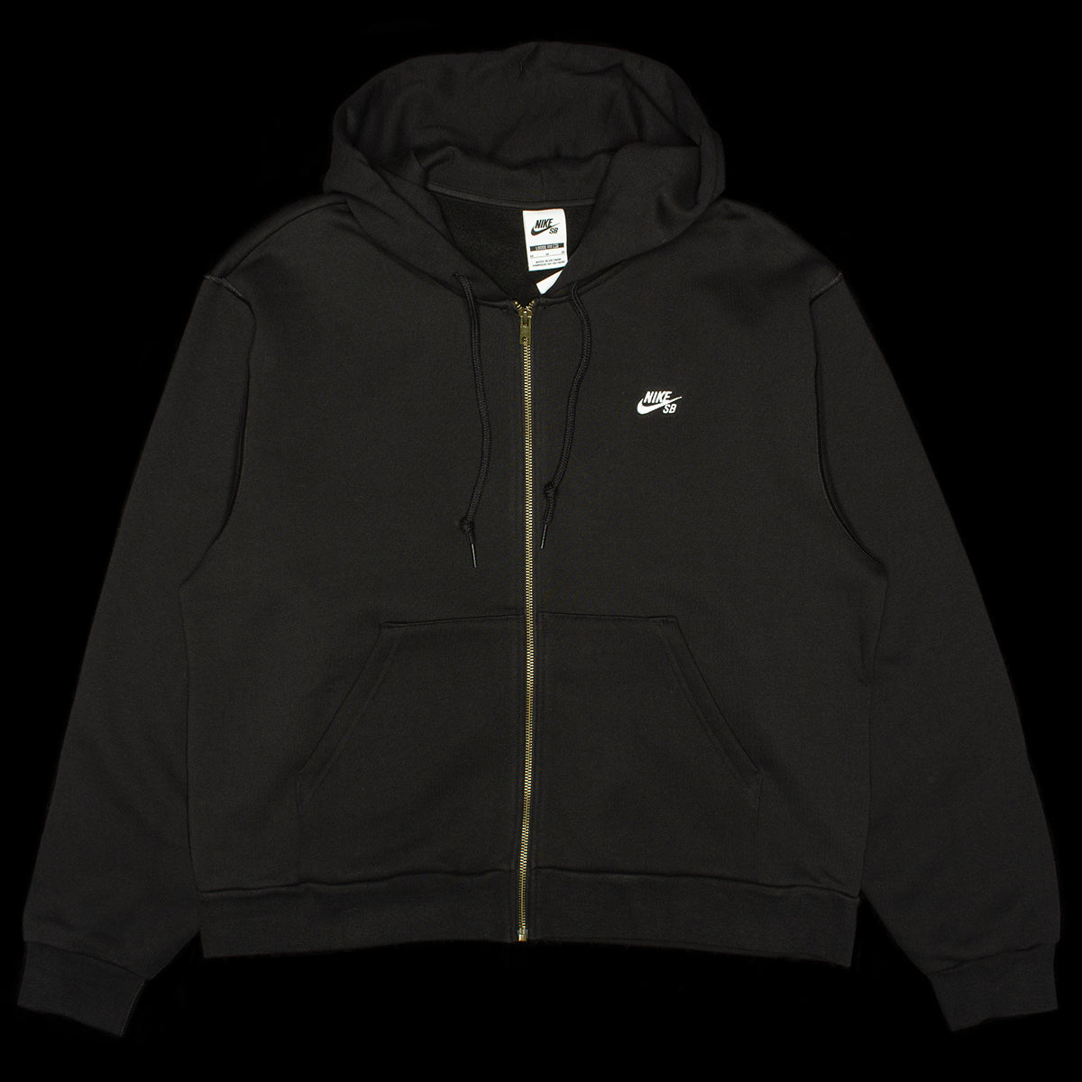 Nike SB | Essentials Logo Hooded Zip-Up Sweatshirt
Style # FZ8796-010
Color : Black / White