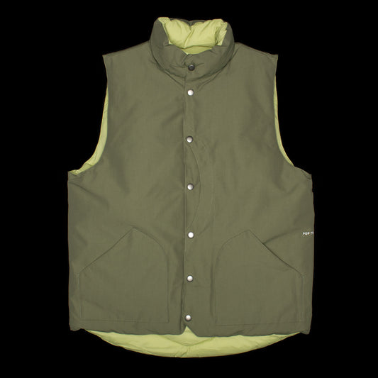 Pop Trading Company | Quilted Reversible Vest
Color : Four Leaf Clover / Weeping Willow