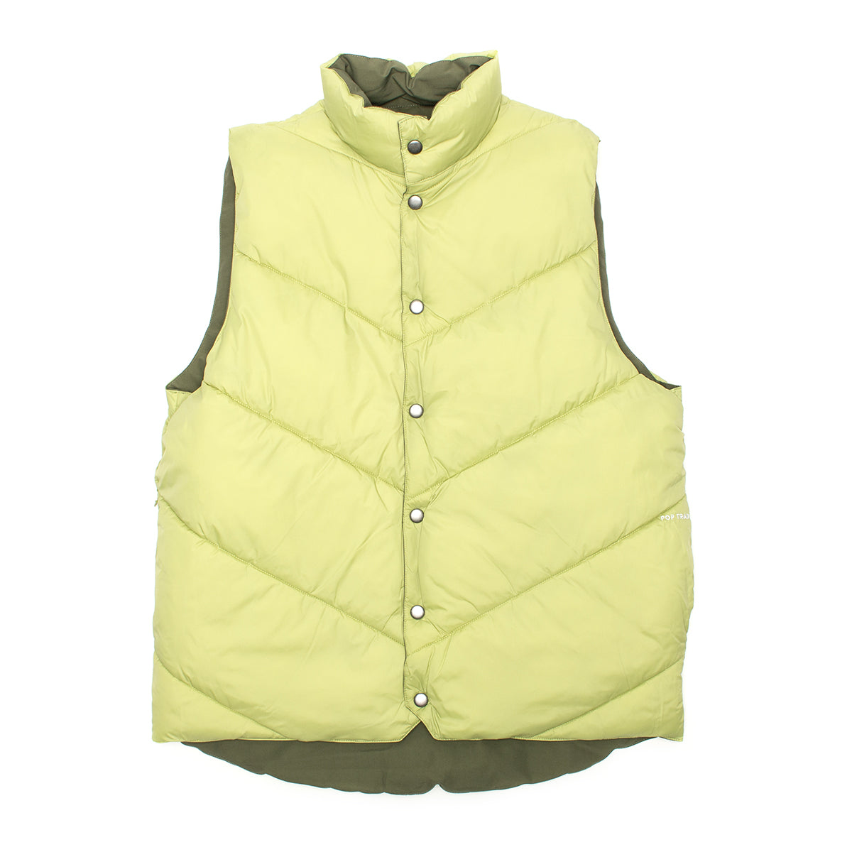 Pop Trading Company | Quilted Reversible Vest
Color : Four Leaf Clover / Weeping Willow