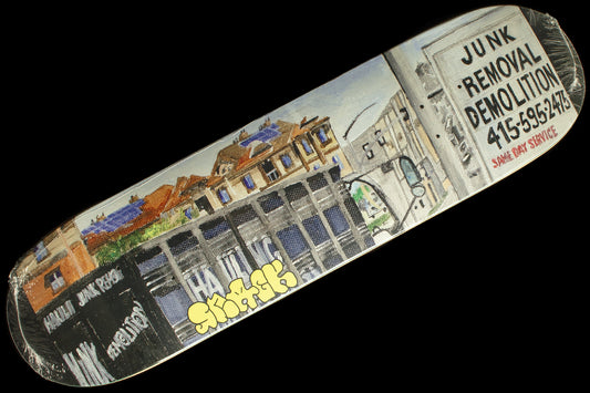 Snack - Junk Removal Deck
Widths : 8", 8.1" &amp; 8.25"
Wheelbase : 14.25" (All Sizes)
Length : 32" (All Sizes)
Ty Beall pro model