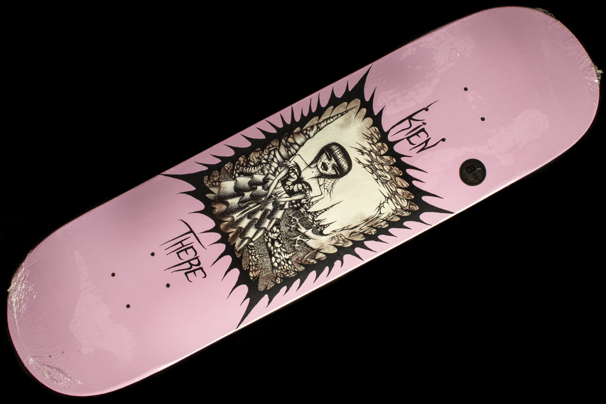 There - Funeral Doll Deck
Width : 8.25"
Length : 32.25"
Wheelbase : 14.38"
Kien Caples pro model