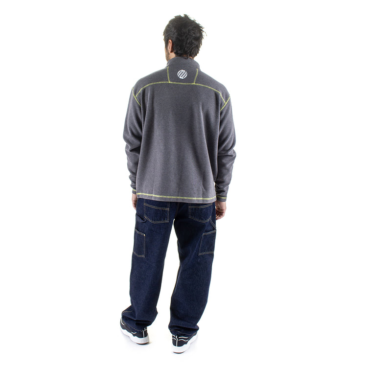 Metalwood - Contrast Stitch Pullover
Color : Charcoal
