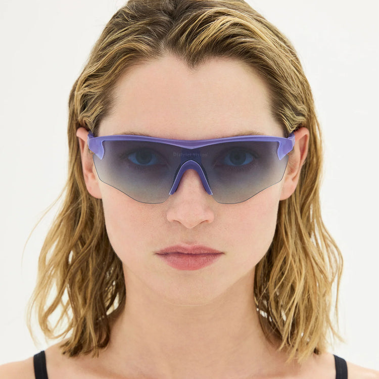 District Vision - Junya Racer
Style # DVG003
Color : Periwinkle / D+ Blue Gradient