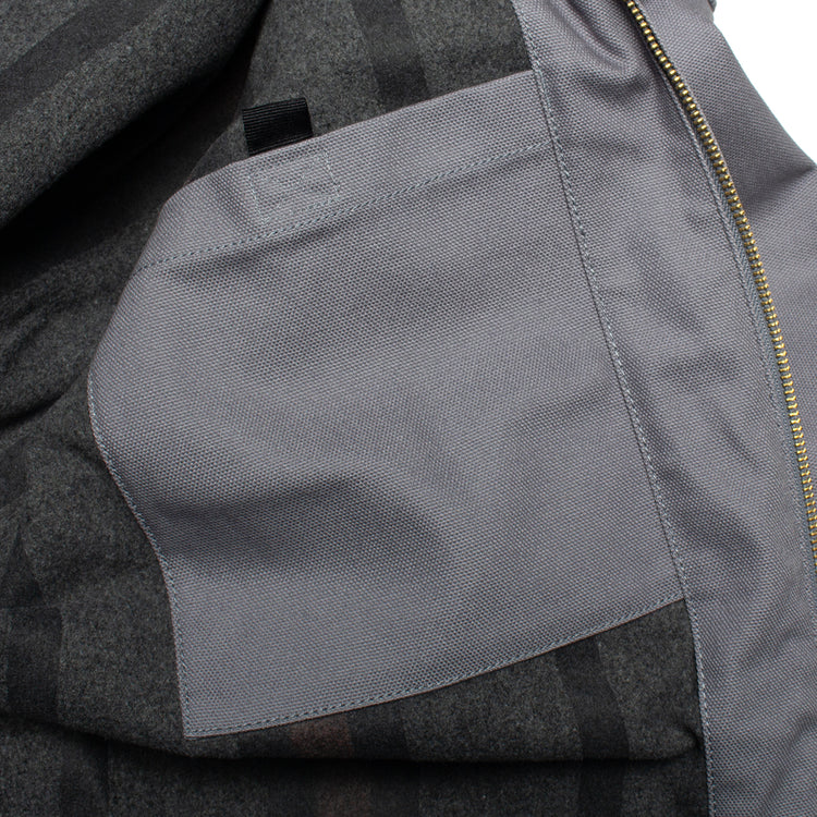 Carhartt WIP | Detroit Jacket - Rigid Dearborn Canvas
Style # I015264-2EP
Color : Dove Grey / Black