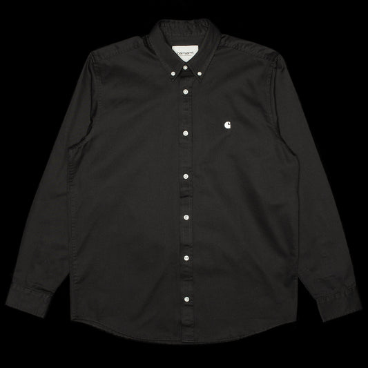 Carhartt WIP | Madison L/S Shirt
Style # I023339-K02
Color : Black / Wax