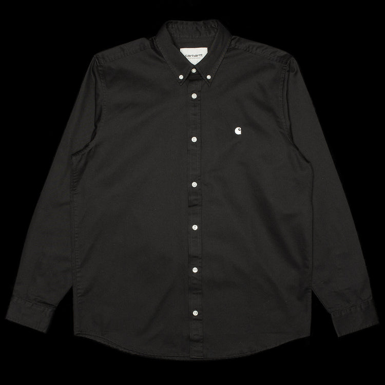 Carhartt WIP | Madison L/S Shirt
Style # I023339-K02
Color : Black / Wax