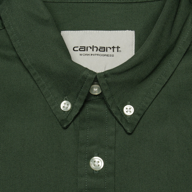 Carhartt WIP | Madison L/S Shirt
Style # I023339-2E4
Color : Sycamore Tree / Wax