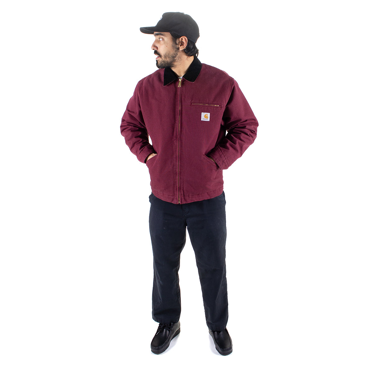 Carhartt WIP | OG Detroit Jacket - Aged Dearborn Canvas
Style # I027358-2CP
Color : Malbec / Black