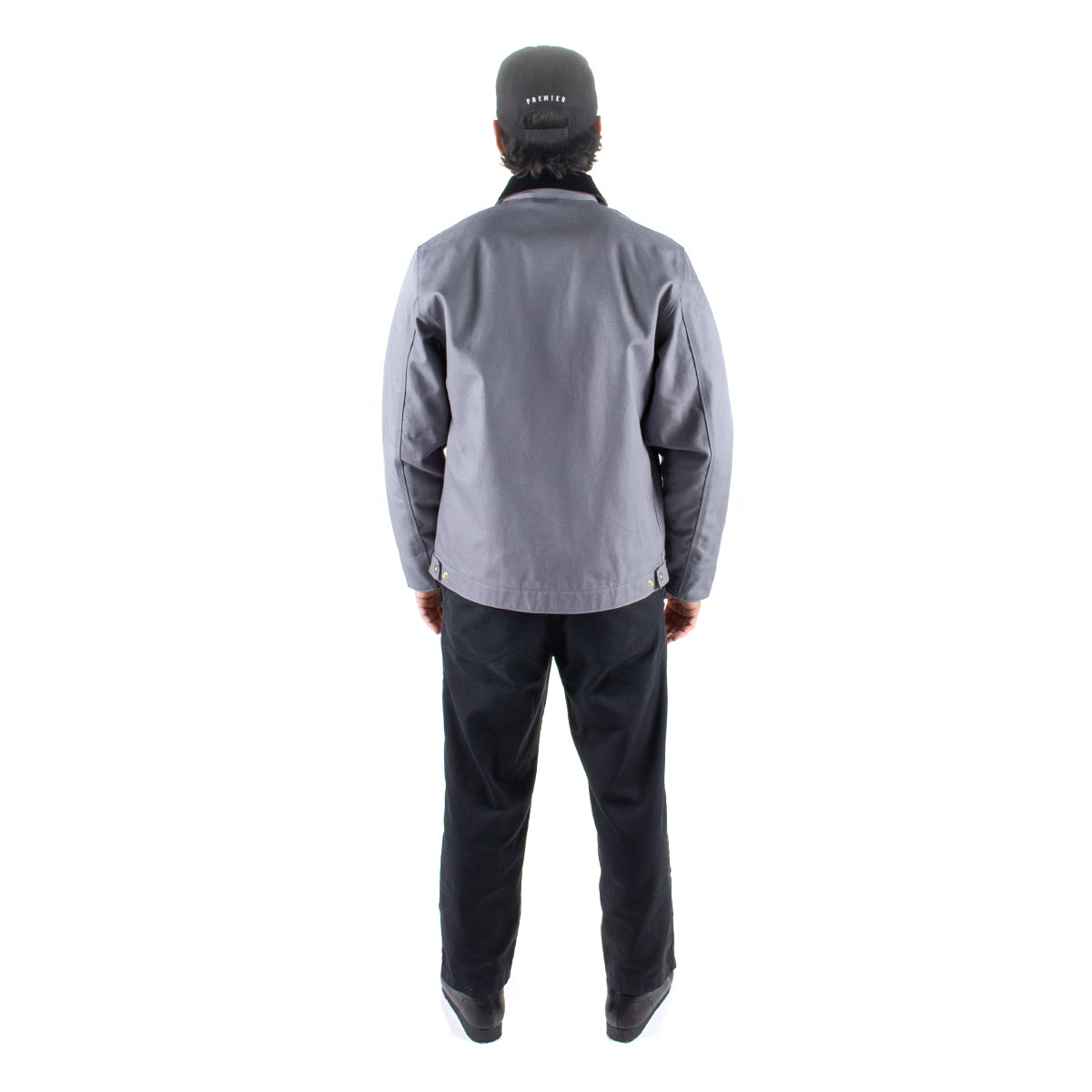 Carhartt WIP | Detroit Jacket - Rigid Dearborn Canvas
Style # I015264-2EP
Color : Dove Grey / Black