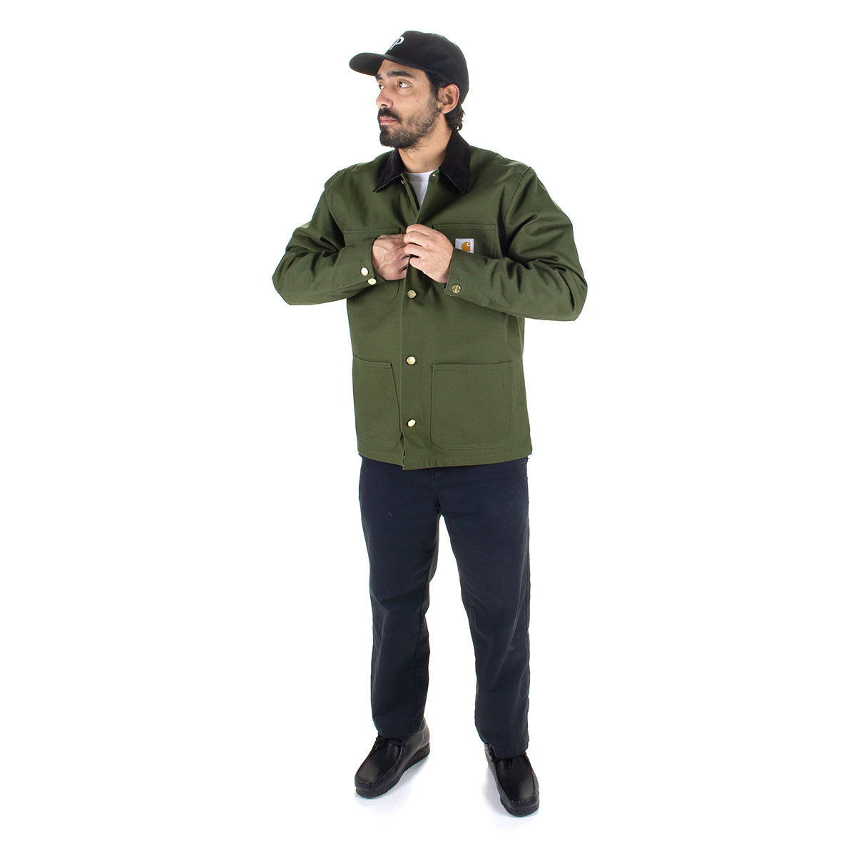 Carhartt WIP | Michigan Chore Coat - Dearborn Canvas
Style # I015261-2EO
Color : Tarragon / Black